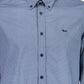 Blue Cotton Men Shirt