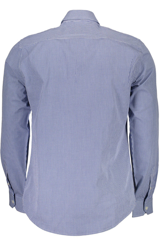 Blue Cotton Men Shirt