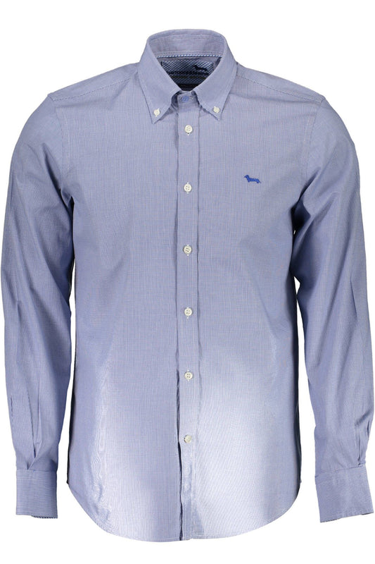 Blue Cotton Men Shirt