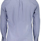 Blue Cotton Men Shirt