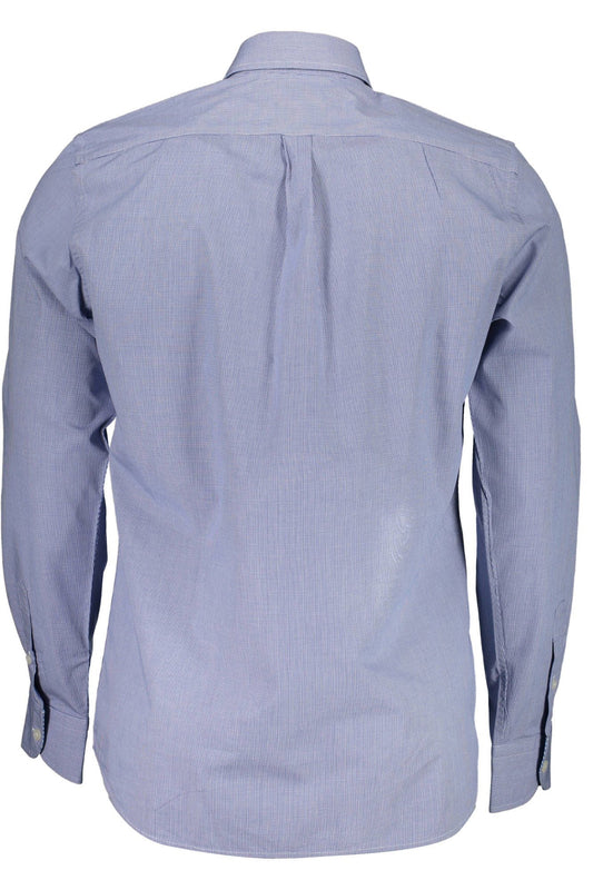Blue Cotton Men Shirt