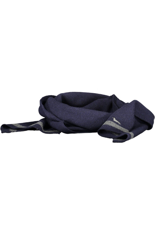 Blue Wool Men Scarf