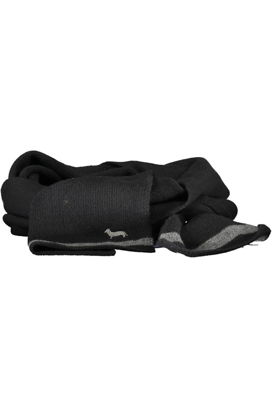 Black Wool Men Scarf