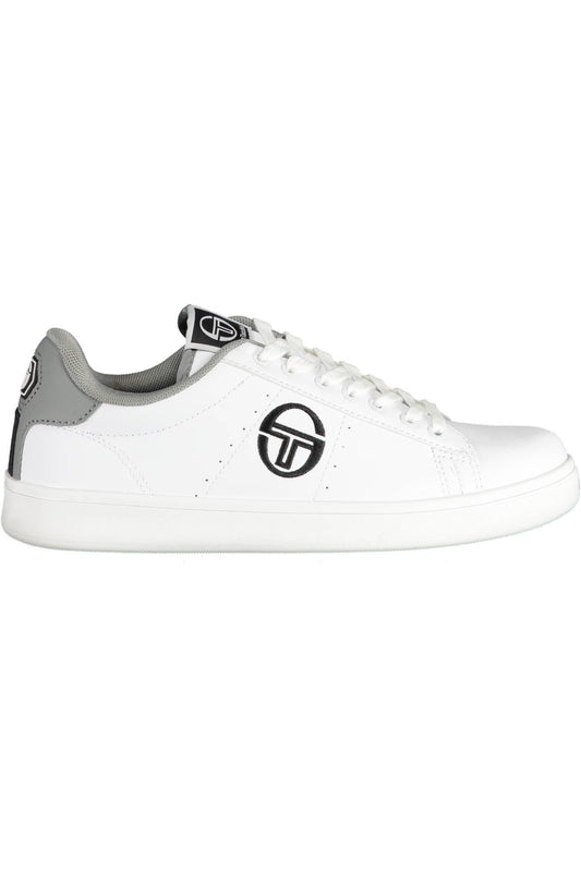 White Polyester Men Sneaker