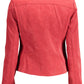 Red Polyurethane Women Jacket