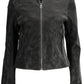 Black Polyurethane Women Jacket