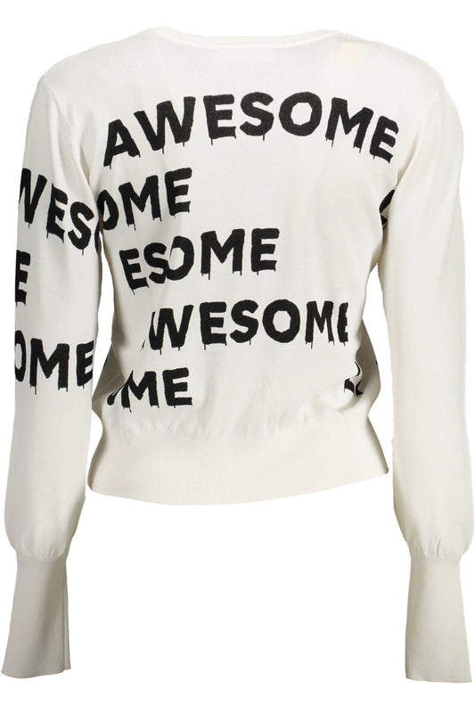 White Viscose Women Sweater