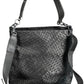 Black Polyurethane Women Handbag