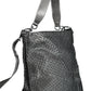 Black Polyurethane Women Handbag