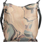 Brown Polyurethane Women Handbag
