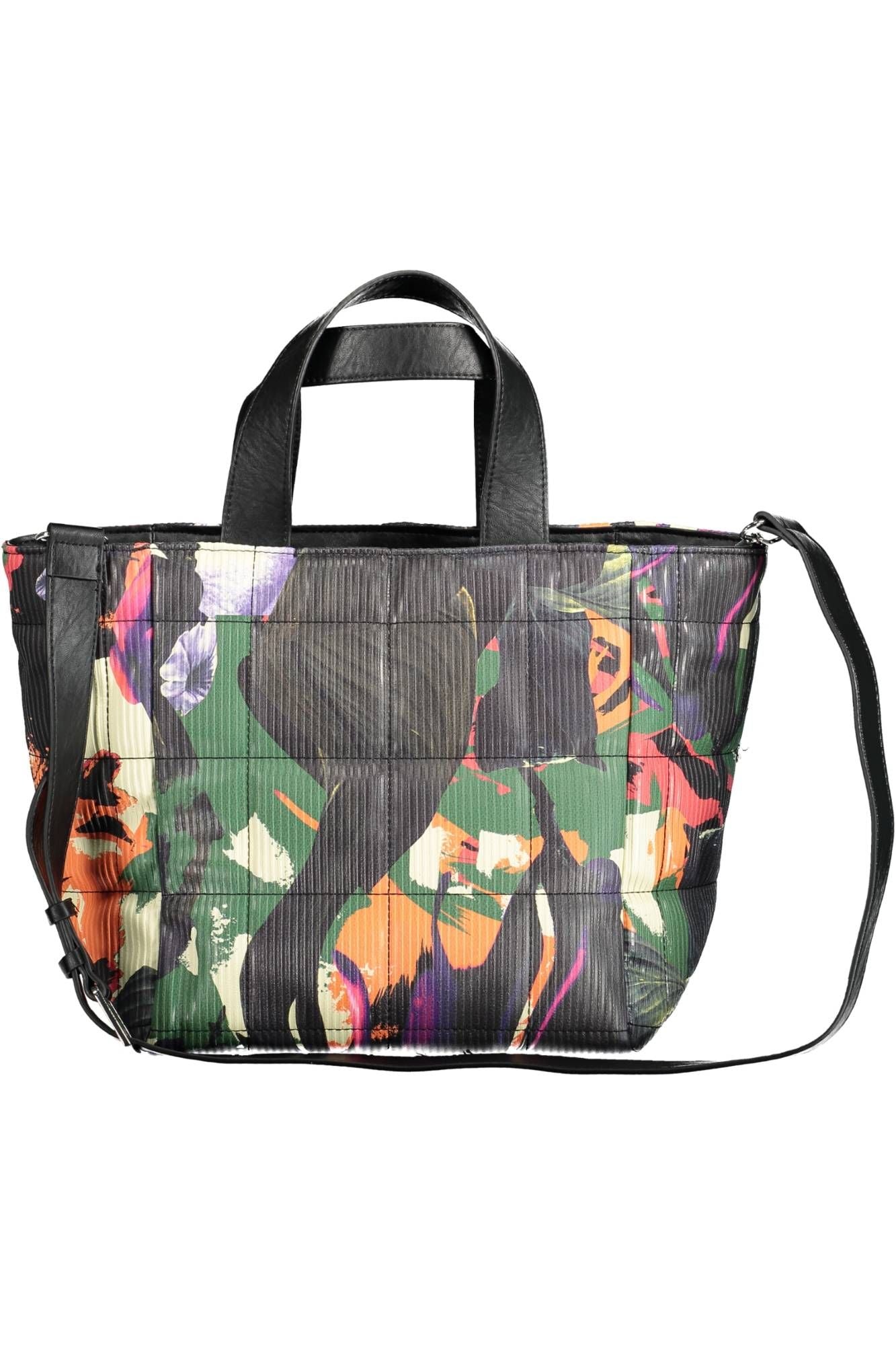 Black Polyurethane Women Handbag