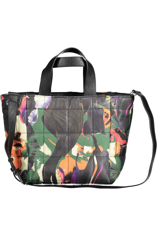 Black Polyurethane Women Handbag