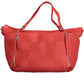 Red Polyurethane Women Handbag