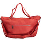 Red Polyurethane Women Handbag