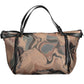 Brown Polyurethane Women Handbag