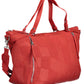 Red Polyurethane Women Handbag