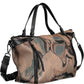 Brown Polyurethane Women Handbag