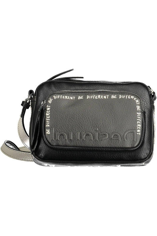 Black Polyurethane Women Handbag