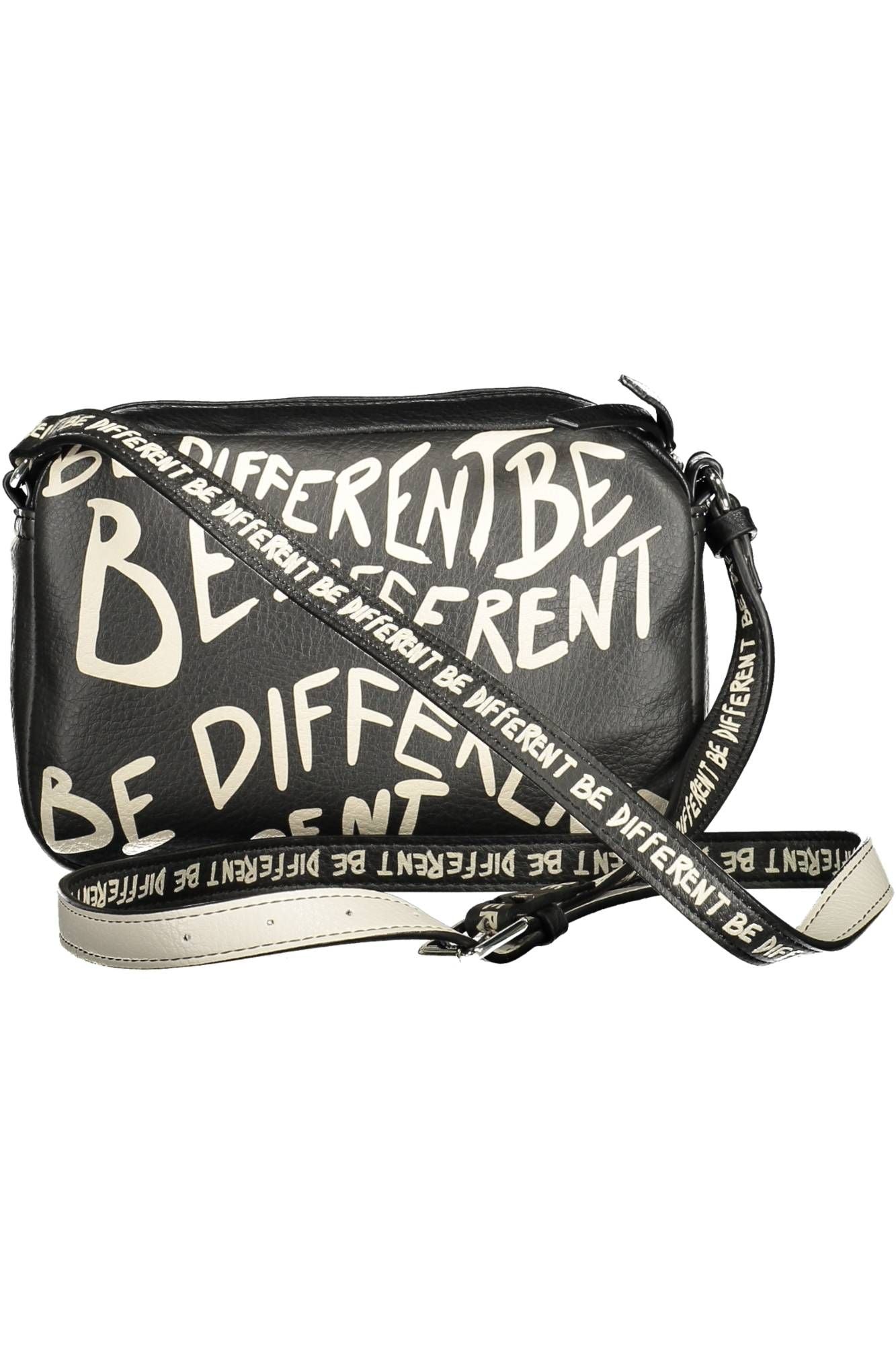 Black Polyurethane Women Handbag