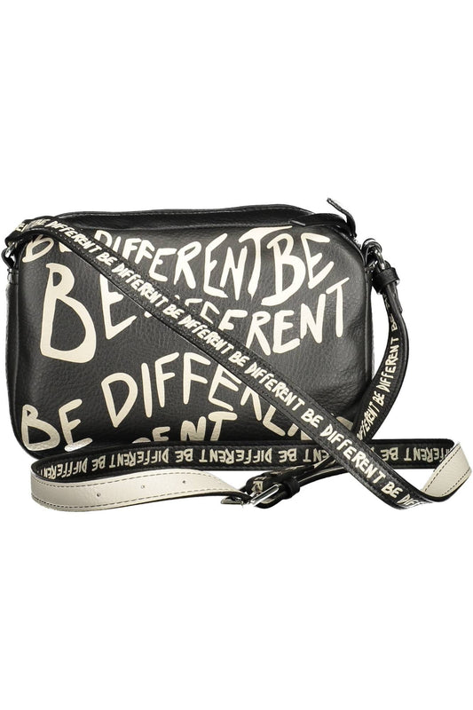 Black Polyurethane Women Handbag