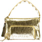 Gold Polyurethane Women Handbag
