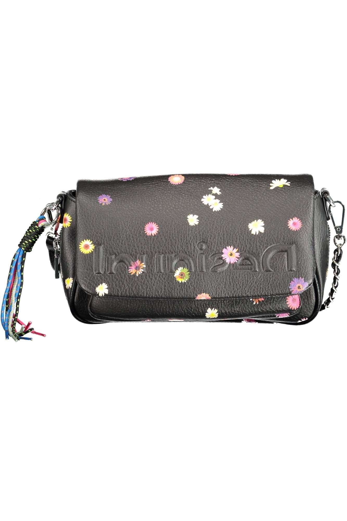 Black Polyurethane Women Handbag