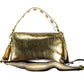 Gold Polyurethane Women Handbag