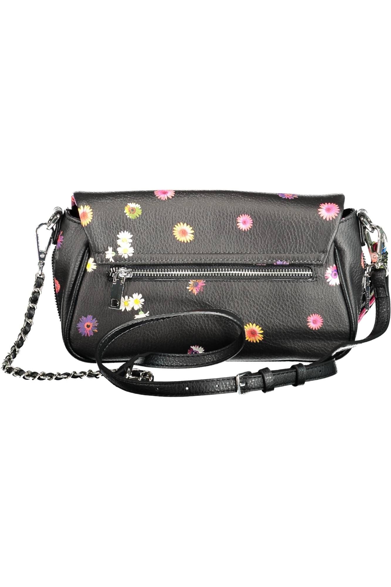 Black Polyurethane Women Handbag
