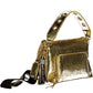 Gold Polyurethane Women Handbag