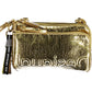Gold Polyurethane Women Handbag