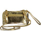 Gold Polyurethane Women Handbag