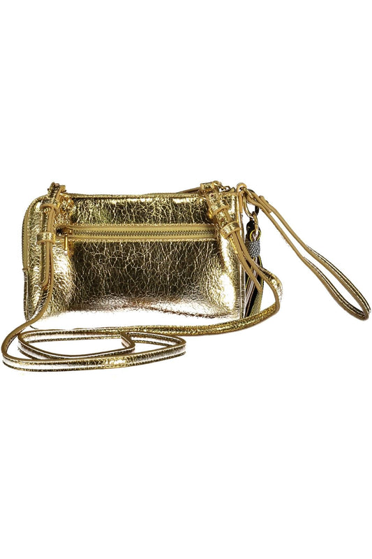 Gold Polyurethane Women Handbag