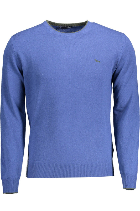 Blue Wool Men Sweater