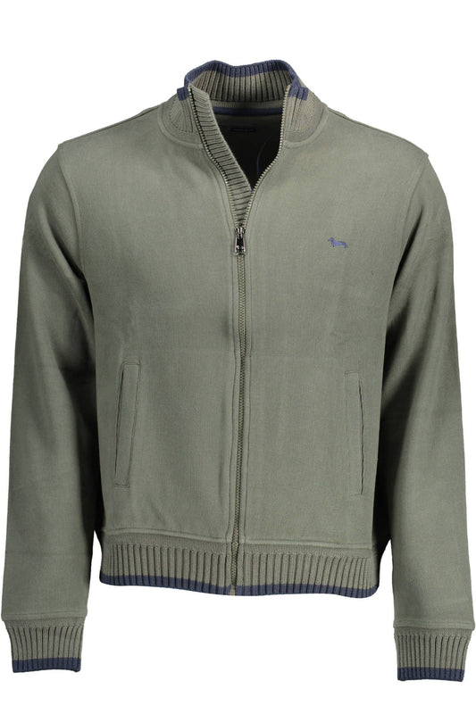 Green Cotton Men Sweater