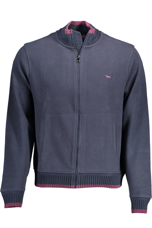 Blue Cotton Men Sweater