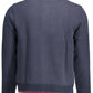 Blue Cotton Men Sweater