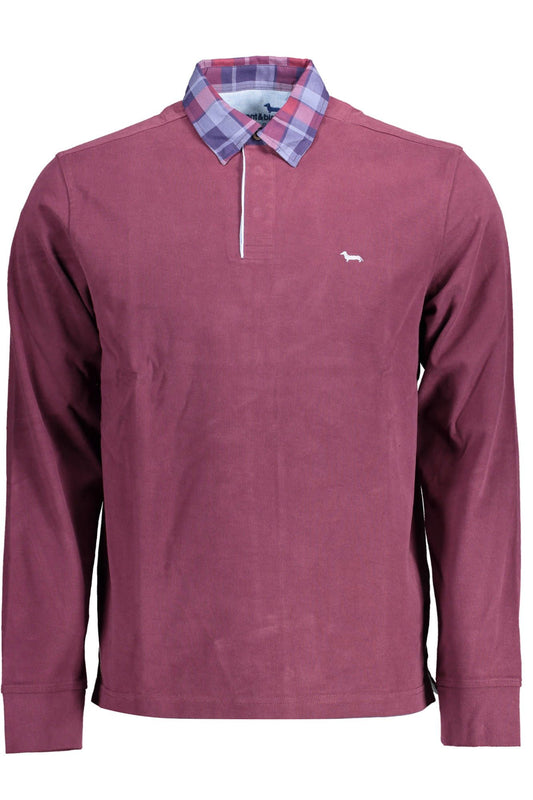 Purple Cotton Men Polo Shirt