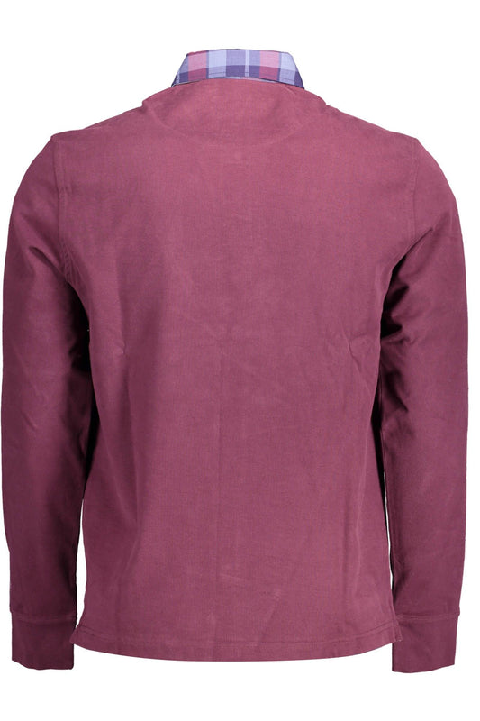 Purple Cotton Men Polo Shirt