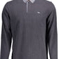 Blue Cotton Men Polo Shirt