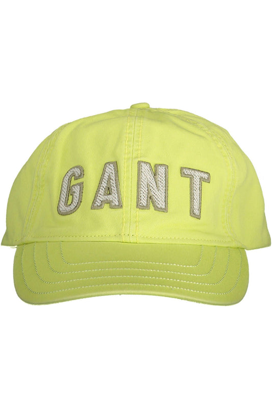 Yellow Cotton Men Hat