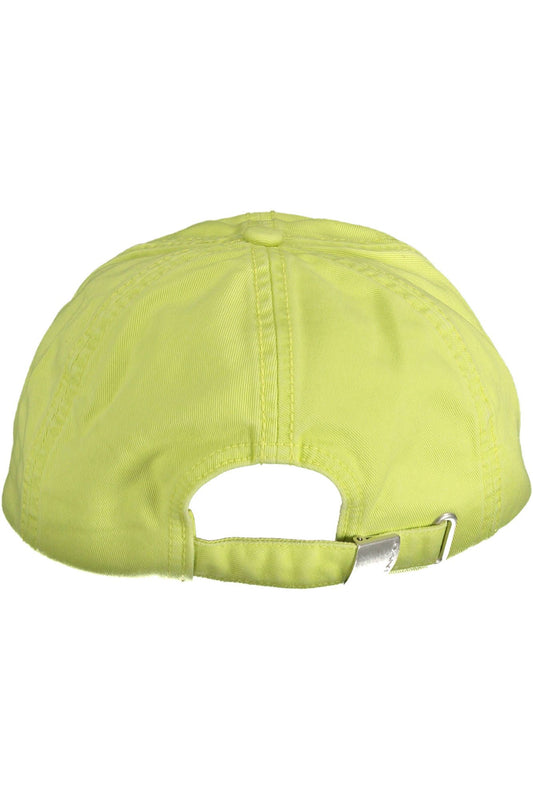 Yellow Cotton Men Hat