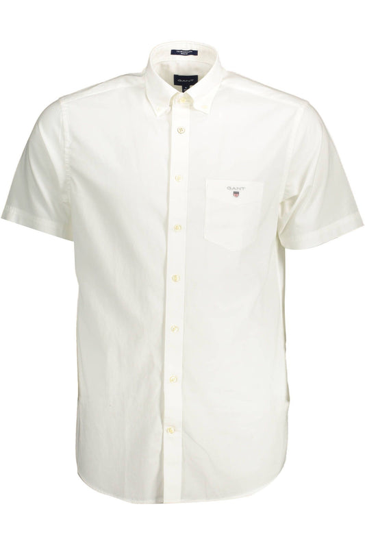 White Cotton Men Shirt