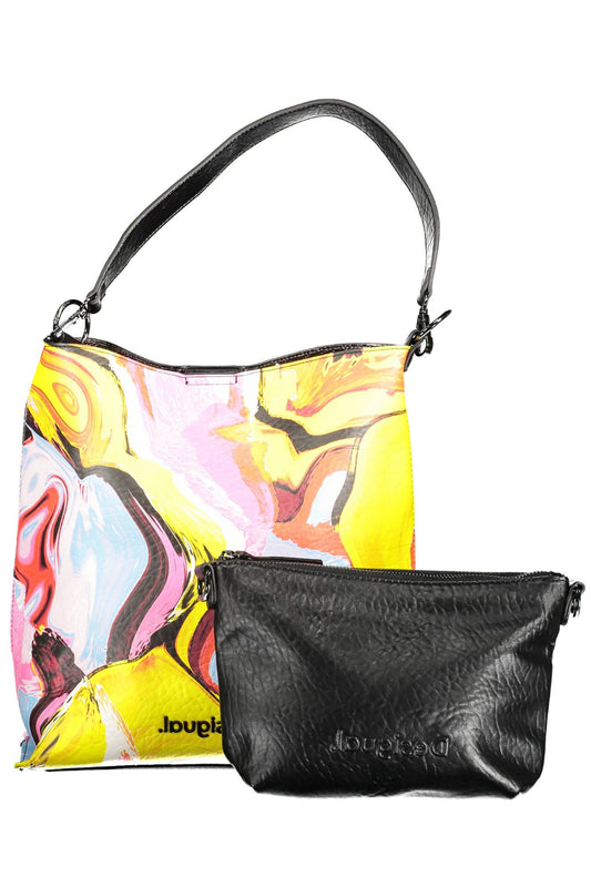 Yellow Polyurethane Women Handbag