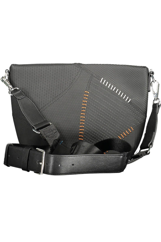 Black Polyurethane Women Handbag