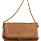 Brown Polyurethane Women Handbag
