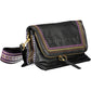 Black Polyurethane Women Handbag