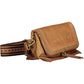 Brown Polyurethane Women Handbag