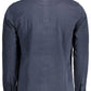 Blue Cotton Men Polo Shirt