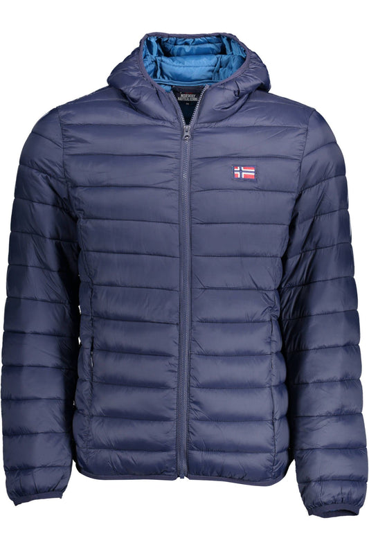 Blue Polyamide Men Jacket