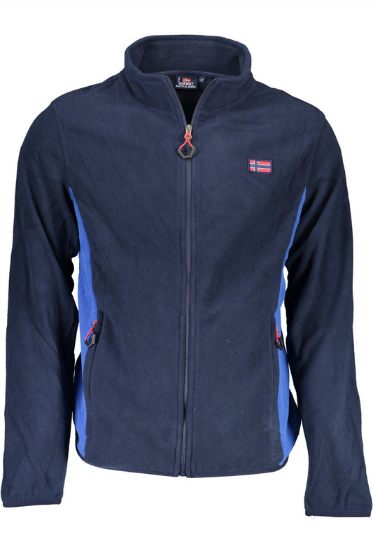 Blue Polyester Men Sweater